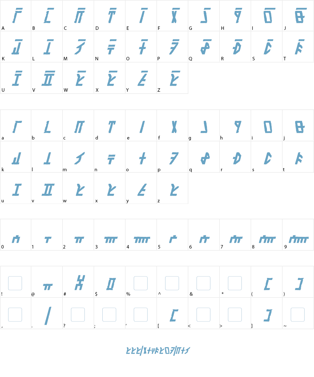 Olde Dethek Font Character